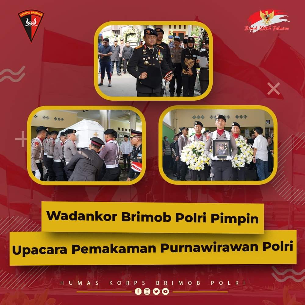 Wadankor Brimob Polri Menjadi Irup di Pemakaman IRJEN POL (PURN) Drs.WIDIYANTO POESOKO,S,H.,M,Si