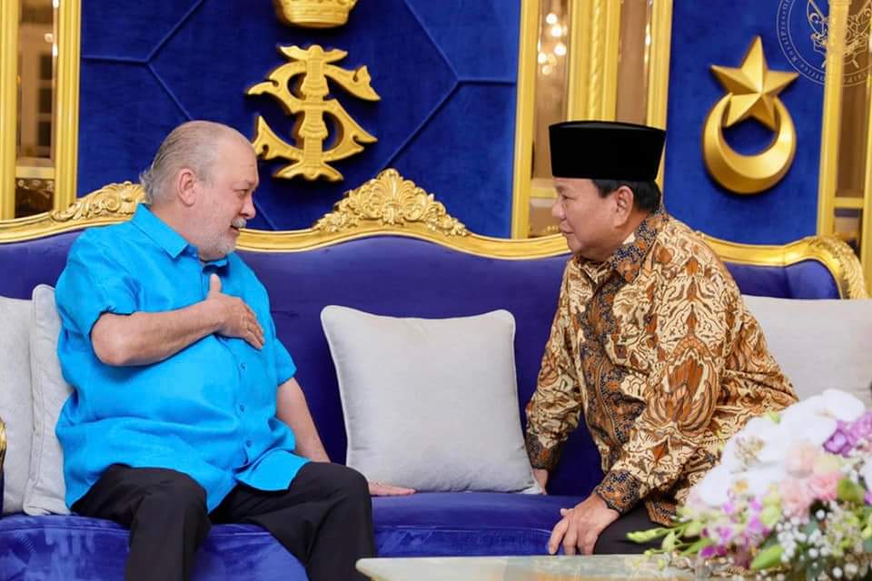 Menteri Pertahanan Prabowo Subianto Bertemu dengan Sultan Johor Malasya