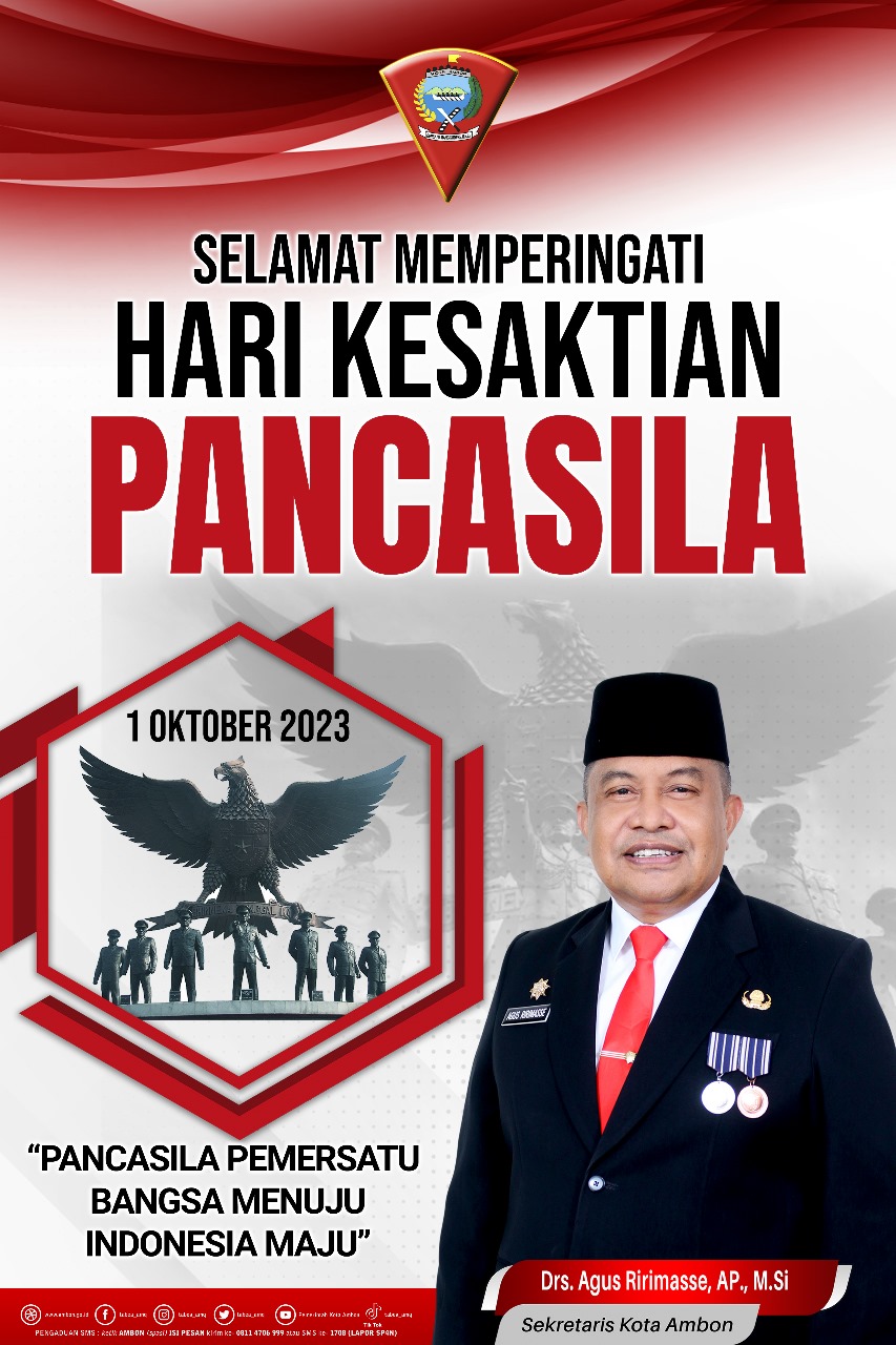 Sekkot Ambon Mengucapkan Selamat Memperingati Hari Kesaktian Pancasila 01 Oktober 2023