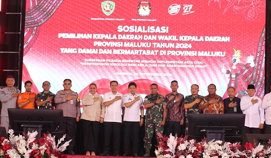 SUKSESKAN PILKADA SERENTAK, PEMPROV MALUKU DAN KPU GELAR SOSIALISASI