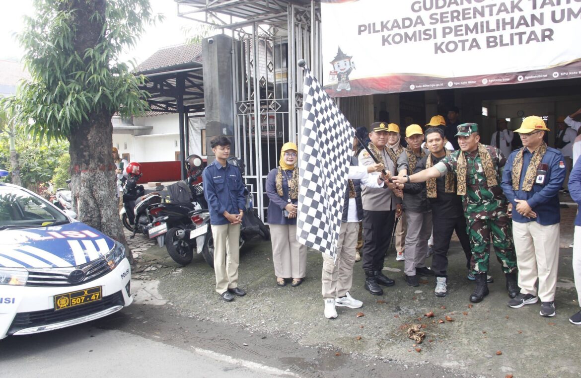 Dandim 0808 Bersama Forkopimda Blitar, Ikuti Apel Kesiapan Distribusi Logistik Pilkada Serentak